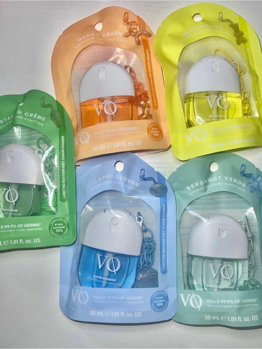 Moisturizer with keychain and charms